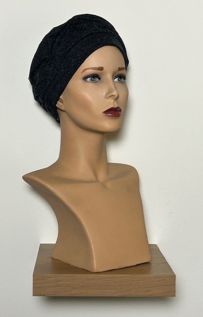 Naomi SOFT blauw tweed effect (A1), mutsje