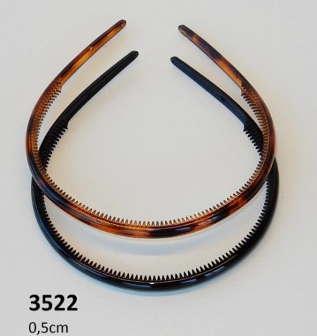 Haarband kunststof zwart / bruin  BUDGET