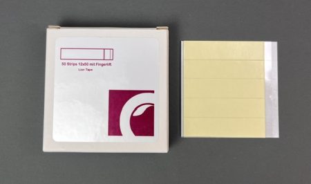 CHW tape Lion strips BOX 12mm x 50mm met vingerlift 50 stuks KS10 *BESTSELLER*