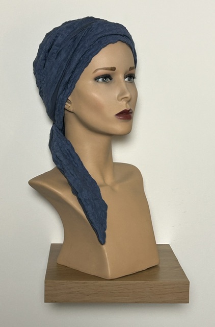 Fiona mutsje Turquoise crepe cc260